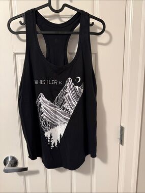 lululemon athletica Black Whistler Mountain Graphic Racerback Tank